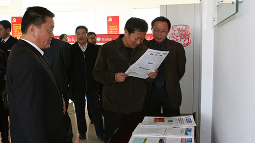 2月13日，银川市委组织部副部长周福琦带领的“两新组织”调研组调研集团*建工作。
